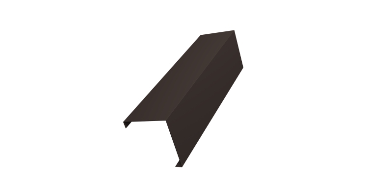 Декоративная накладка на столб универсальная угловая 60х60 для забора жалюзи 0,45 Drap-double TX RR 32 темно-коричневый (2,5м)