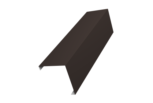 Декоративная накладка на столб универсальная угловая 60х60 для забора жалюзи 0,5 Drap TX RR 32 темно-коричневый (1,8м)