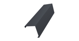 Декоративная накладка на столб универсальная угловая 60х60 для забора жалюзи 0,5 Atlas X RAL 7024 мокрый асфальт (2,5м)