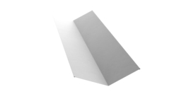 Планка ендовы верхней 145х145 0,45 PE-Double с пленкой RAL 9003 сигнальный белый (3м)