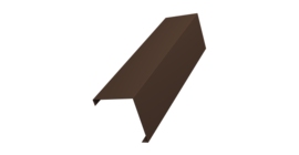 Декоративная накладка на столб универсальная угловая 62х55 для забора жалюзи 0,5 Velur X RAL 8017 шоколад (2м)