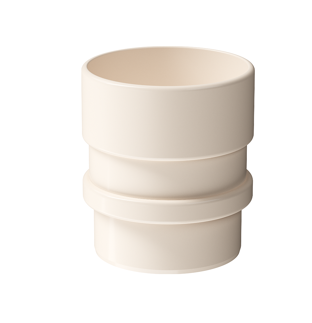 Муфта соединительная для водостока Lux, латте