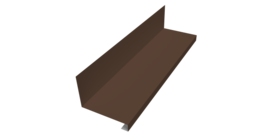 Планка примыкание нижнее к трубе фальц 0,45 Drap TX RAL 8017 шоколад (3м)