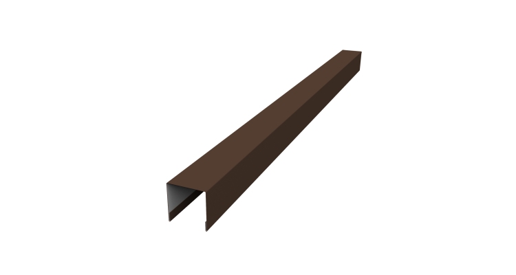 Планка вертикальная лицевая для забора жалюзи Palermo 0,5 Drap TX RAL 8017 шоколад (2м)