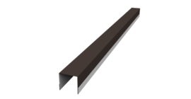 Планка вертикальная обратная для забора жалюзи Palermo 0,45 PE RR 32 темно-коричневый (3м)