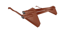 Снегозадержатель трубчатый для натуральной черепицы Стандарт RAL 8004 1м (профиль до 50мм)